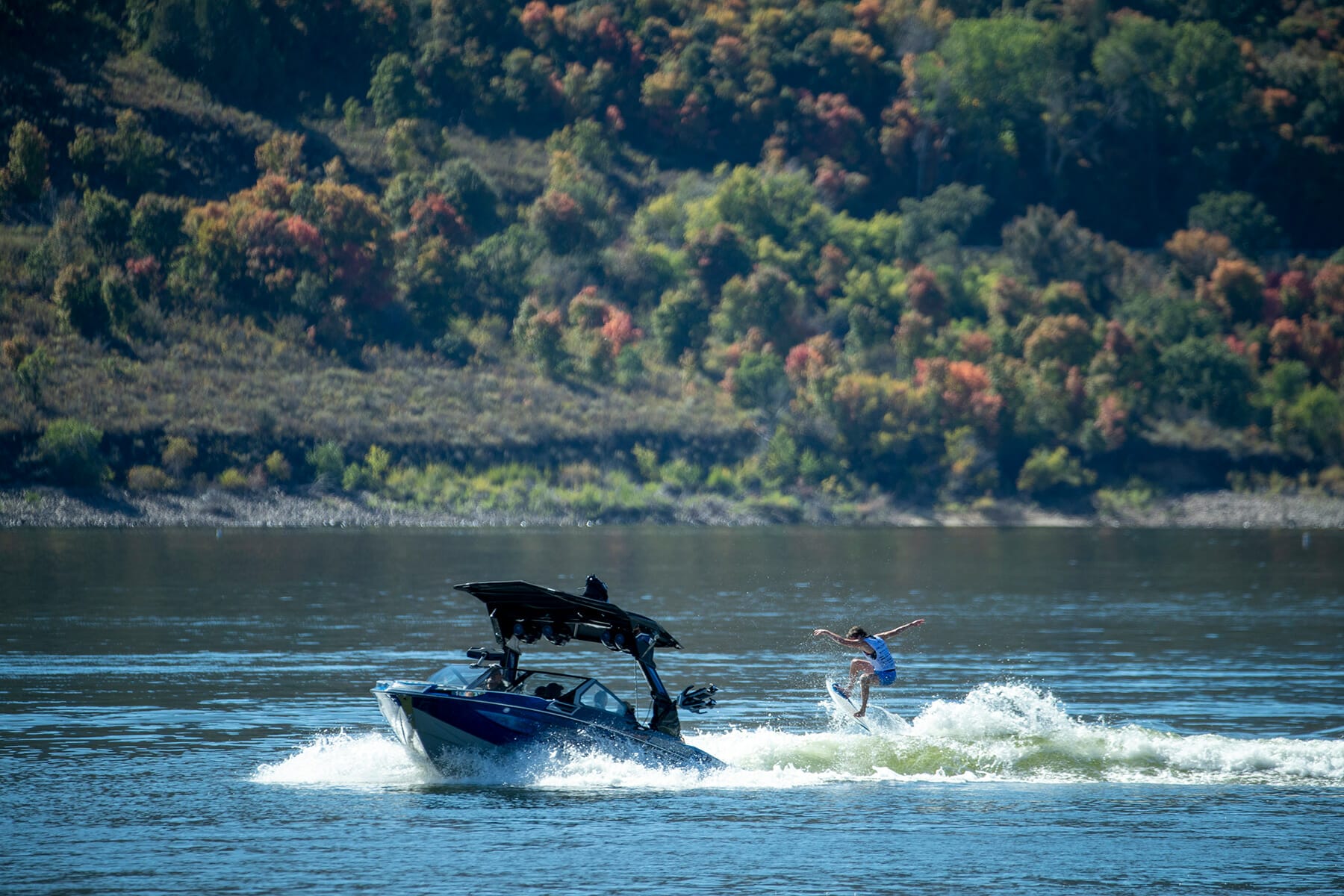 2024 WWSC Day 2 Recap: Wakeboarding on a lake.